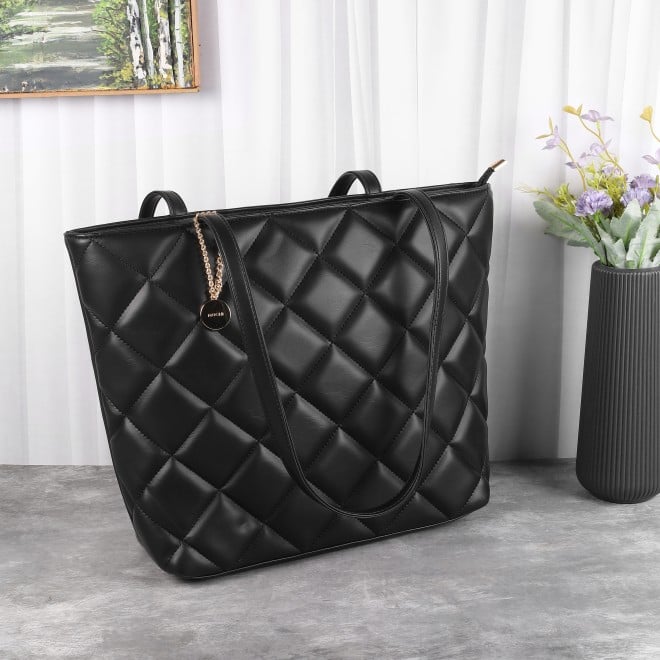 Mochi Women Black Casual Tote Bag