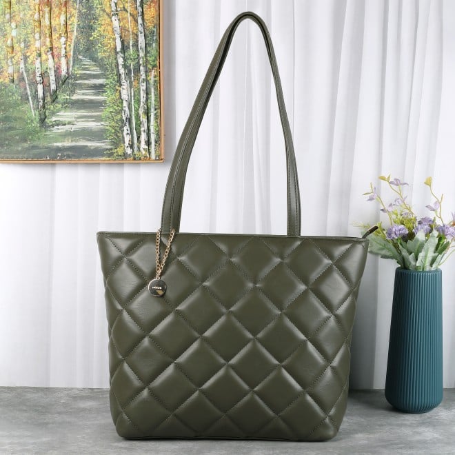 Mochi Women Green Casual Tote Bag