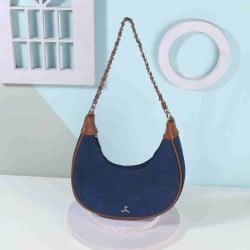 Women Blue Casual Shoulder Bag