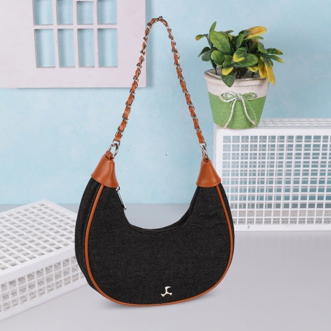 Mochi Women Black Casual Shoulder Bag