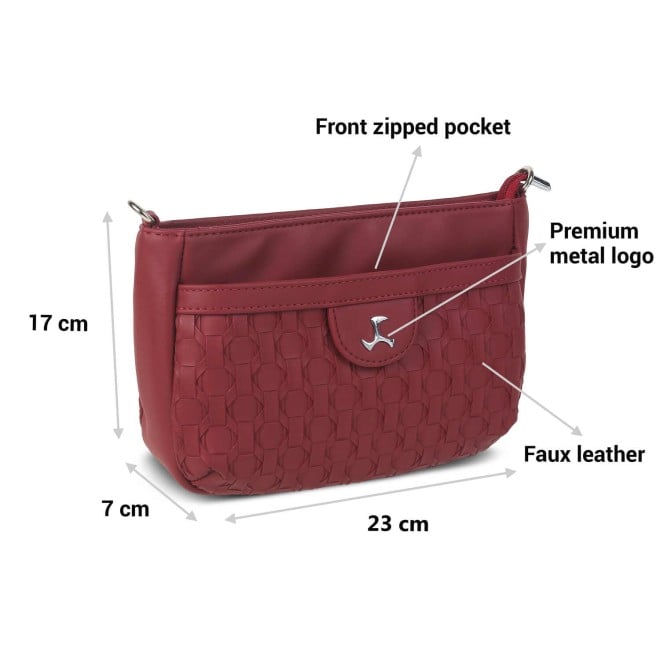 Mochi Women Maroon Casual Sling Bag (SKU: 66-419-44-10)