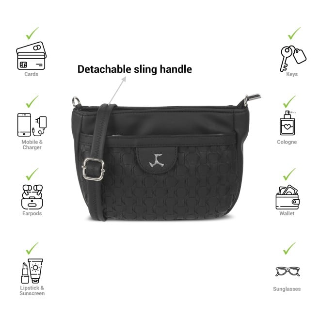 Mochi Women Black Casual Sling Bag (SKU: 66-419-11-10)
