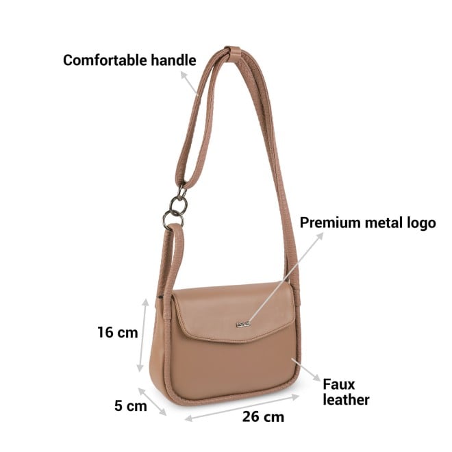 Mochi Women Beige Casual Sling Bag (SKU: 66-431-20-10)