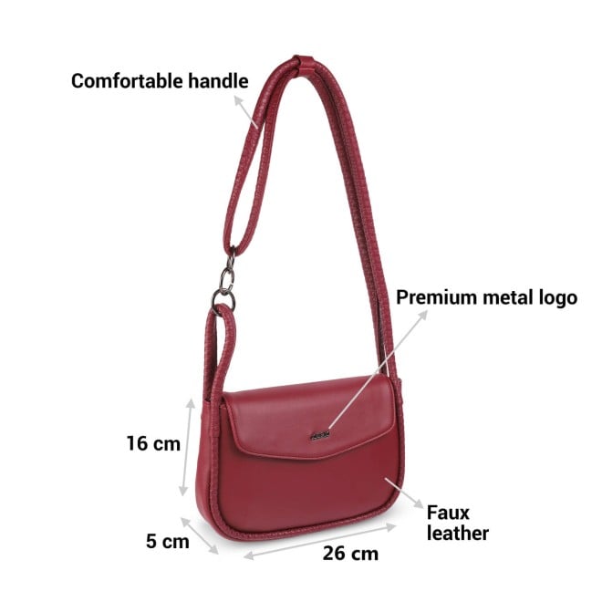 Mochi Women Maroon Casual Sling Bag (SKU: 66-431-44-10)