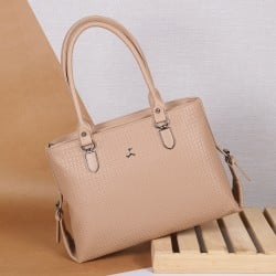 Women Beige Casual Tote Bag