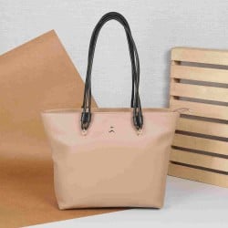 Women Beige Casual Tote Bag