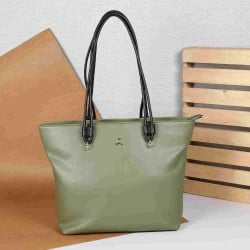 Women Green Casual Tote Bag