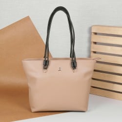 Women Beige Casual Tote Bag