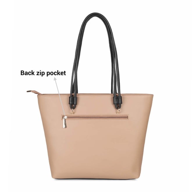 Mochi Women Beige Casual Tote Bag (SKU: 66-451-20-10)