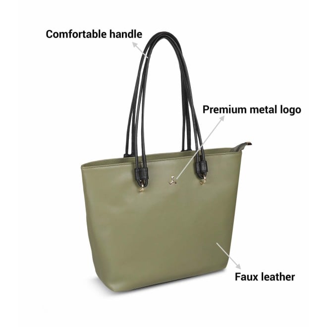 Mochi Women Green Casual Tote Bag (SKU: 66-451-21-10)