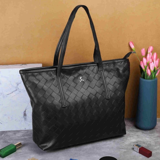 Mochi Women Black Casual Tote Bag