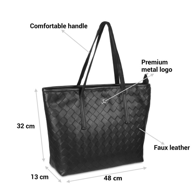 Mochi Women Black Casual Tote Bag (SKU: 66-466-11-10)