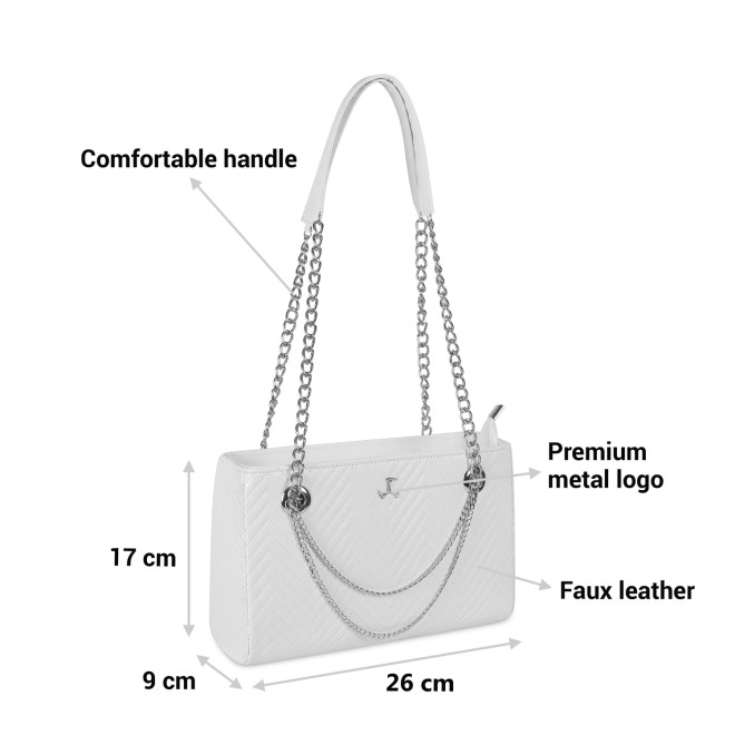 Mochi Women White Casual Shoulder Bag (SKU: 66-472-16-10)