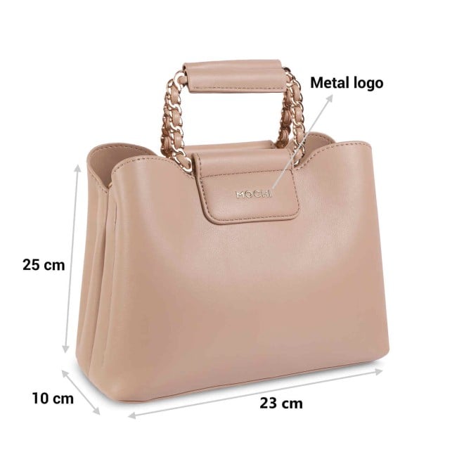 Mochi Women Beige Casual Satchels (SKU: 66-484-20-10)