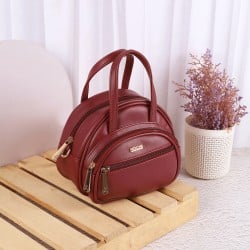 Women Maroon Casual Sling Bag