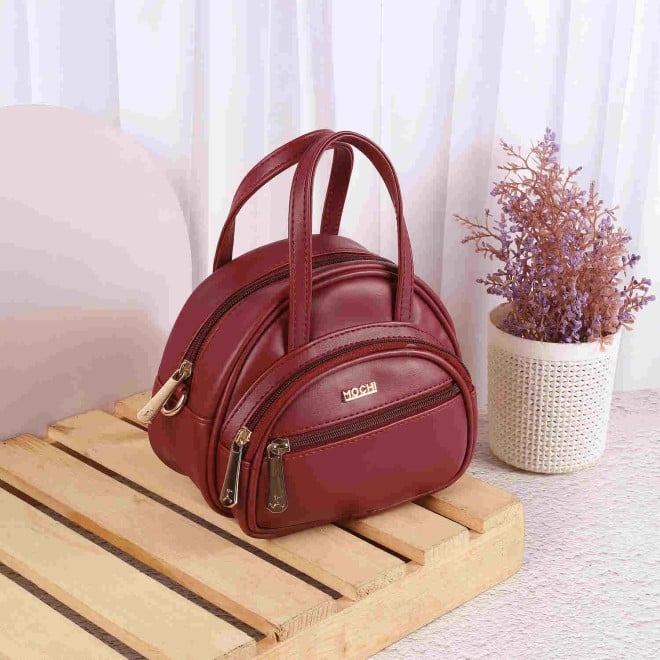 Mochi Women Maroon Casual Sling Bag