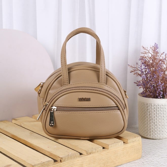 Mochi Women Beige Casual Sling Bag