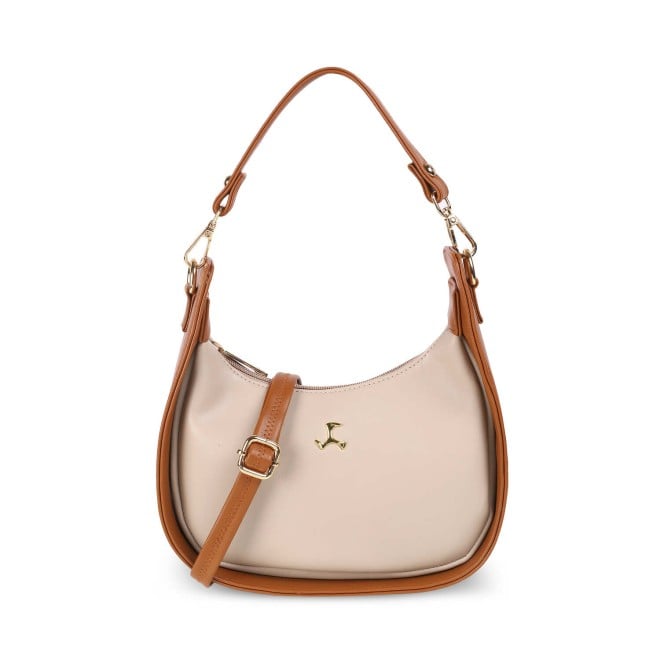 Mochi Women Beige Casual Sling Bag (SKU: 66-489-20-10)