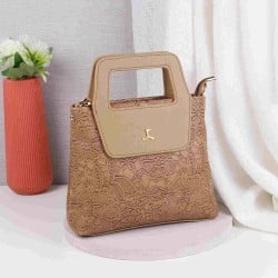 Women Beige Casual Sling Bag