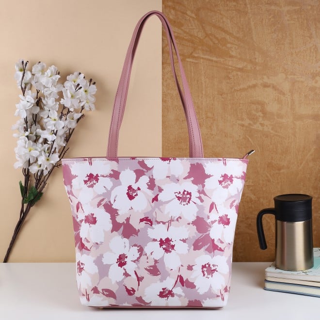 Mochi Women Peach Casual Tote Bag