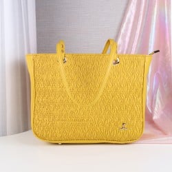 Women Yellow Casual Tote Bag