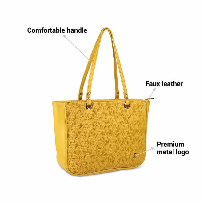 Mochi Women Yellow Casual Tote Bag (SKU: 66-496-33-10)