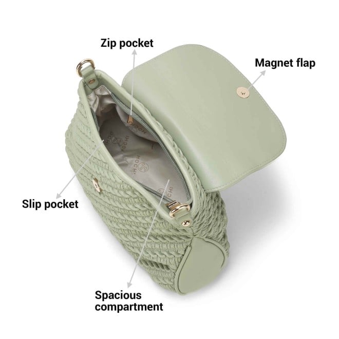 Mochi Women Green Casual Sling Bag (SKU: 66-506-21-10)