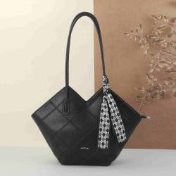 Women Black Casual Tote Bag