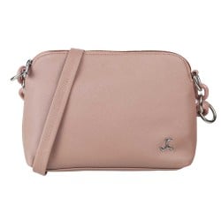 Women Pink Hand Bags Zip Top Sling