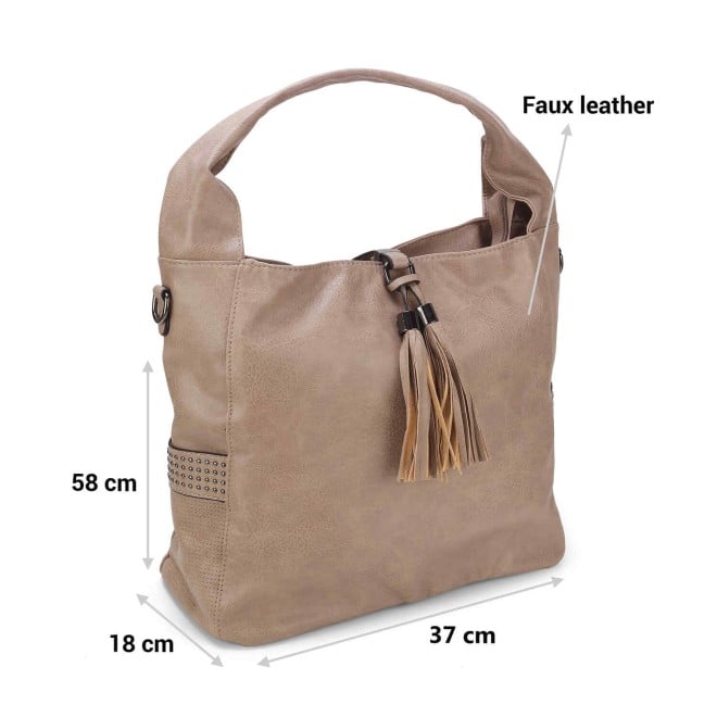 Mochi Women Beige Casual Shoulder Bag (SKU: 66-523-20-10)