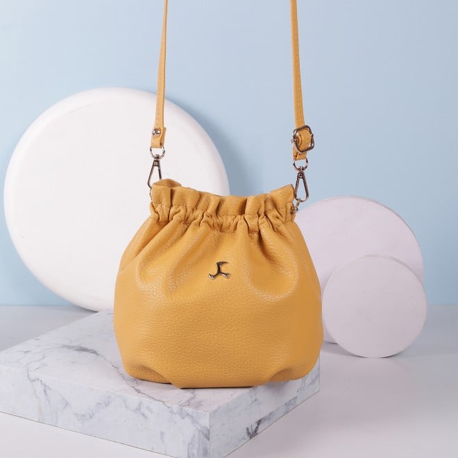 Mochi Women Yellow Casual Sling Bag