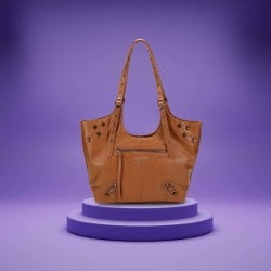 Women Brown Casual Tote Bag