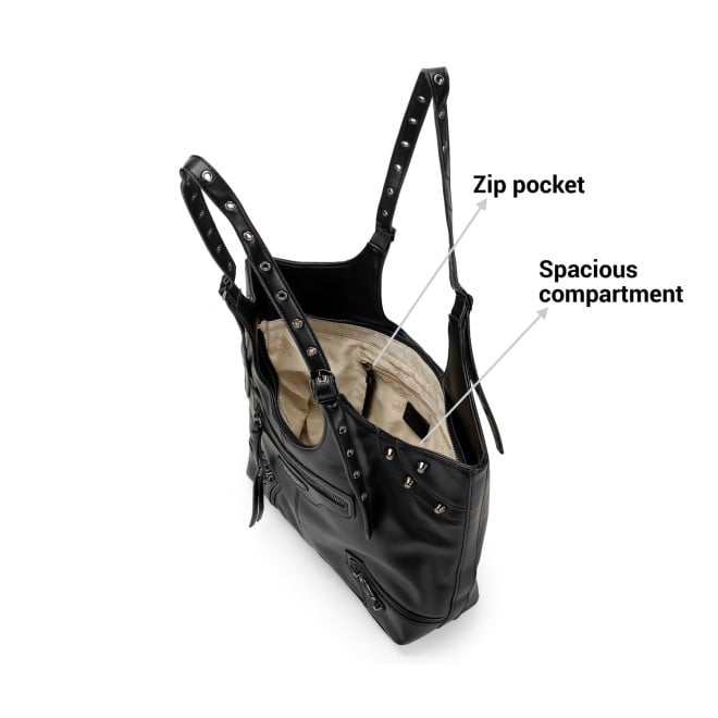Mochi Women Black Casual Tote Bag (SKU: 66-572-11-10)