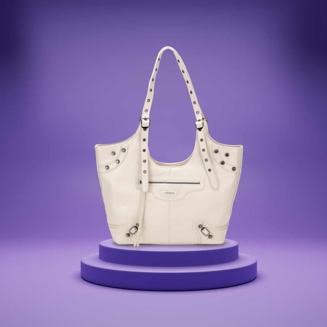 Mochi Women Off White Casual Tote Bag (SKU: 66-572-66-10)