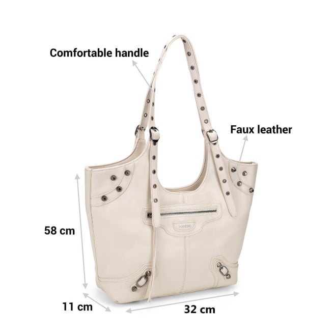 Mochi Women Off White Casual Tote Bag (SKU: 66-572-66-10)