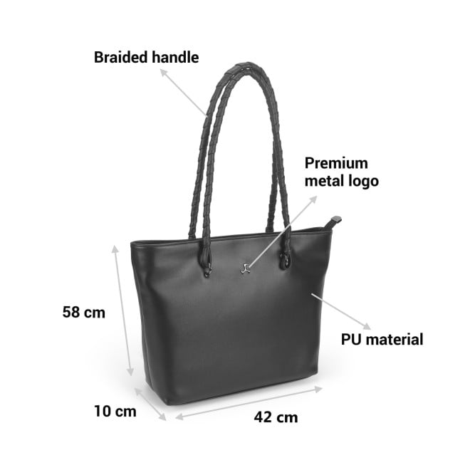 Mochi Women Black Casual Tote Bag (SKU: 66-584-11-10)