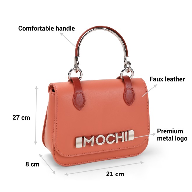 Mochi Women Peach Hand Bags Satchel Bags (SKU: 66-590-80-10)