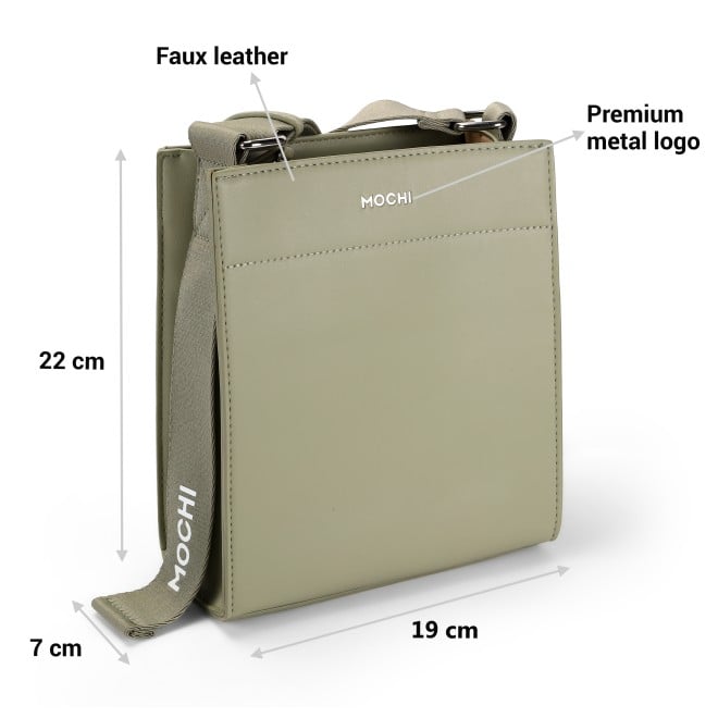 Mochi Women Green Hand Bags Zip Top Sling (SKU: 66-593-21-10)