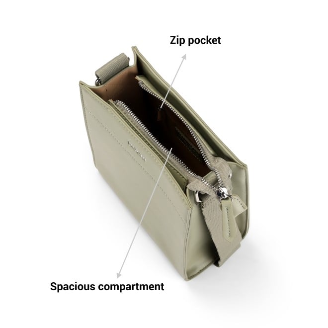 Mochi Women Green Hand Bags Zip Top Sling (SKU: 66-593-21-10)