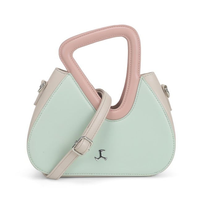 Mochi Women Light-Green Hand Bags Zip Top Sling