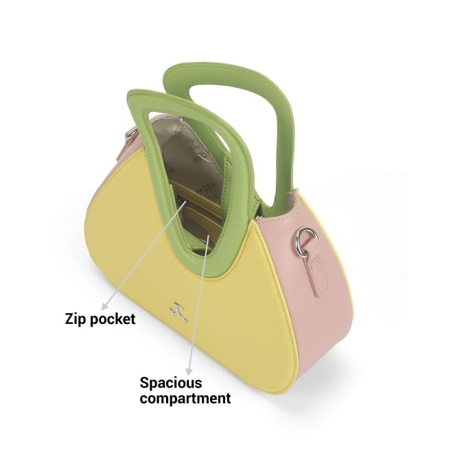 Mochi Women Yellow Hand Bags Zip Top Sling (SKU: 66-595-33-10)