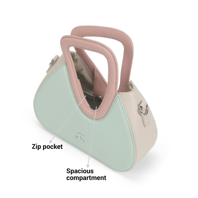 Mochi Women Light-Green Hand Bags Zip Top Sling (SKU: 66-595-60-10)