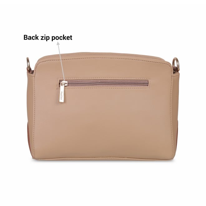 Mochi Women Beige Hand Bags Zip Top Sling (SKU: 66-60-20-10)