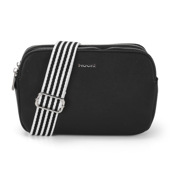 Mochi Women Black Hand Bags Zip Top Sling