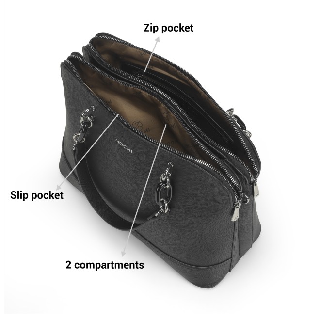 Mochi Women Black Hand Bags Satchel Bags (SKU: 66-604-11-10)