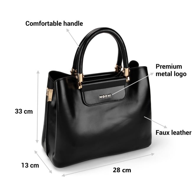 Mochi Women Black Hand Bags Satchel Bags (SKU: 66-609-11-10)
