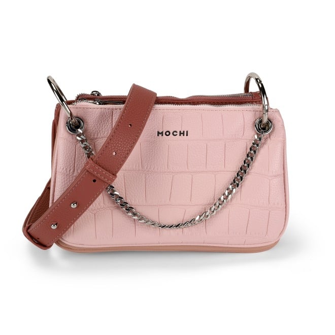 Mochi Women Pink Hand Bags Zip Top Sling