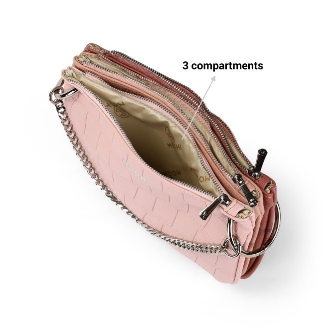 Mochi Women Pink Hand Bags Zip Top Sling (SKU: 66-615-24-10)