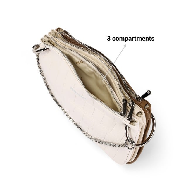 Mochi Women Off-white Hand Bags Zip Top Sling (SKU: 66-615-66-10)
