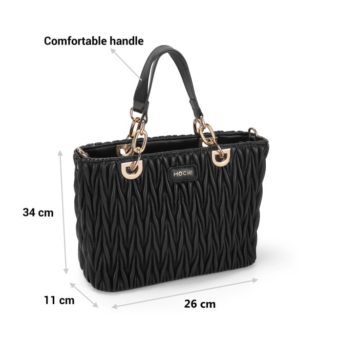 Mochi Women Black Hand Bags Satchel Bags (SKU: 66-650-11-10)